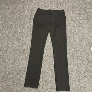 Eileen Fisher Pull On Pants Viscose Stretch Knit Black Straight Leg Size XXS